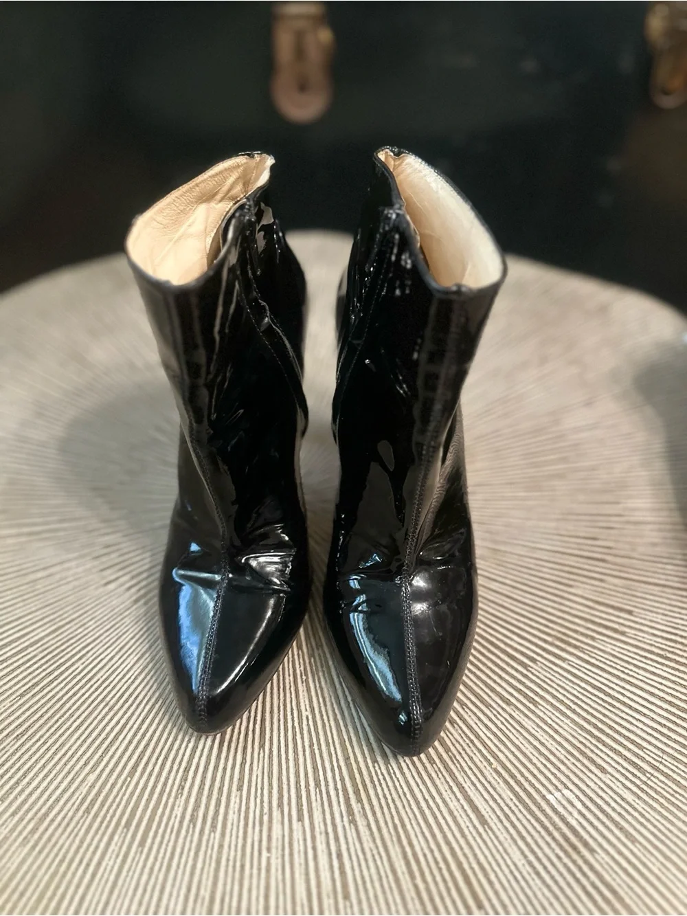 Vintage Isabel Toledo for Anne Klein patent leather booties